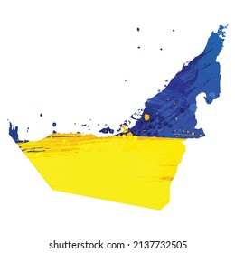 Vektorgrafik Vereinigte Arabische Emirate. Einzelne Vektorgrafik. Schwarz auf weißem Hintergrund. EPS10-Illustration.