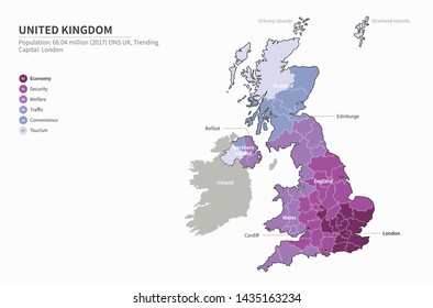 vector map of United kingdom