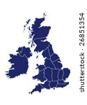 Vector Map of United Kingdom and Ireland