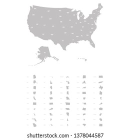 vector map of united states of america