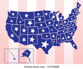 vector map of the united states of america