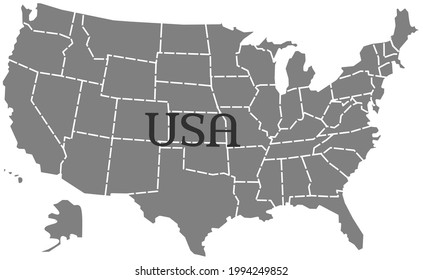 Vector map of the united states for your business.