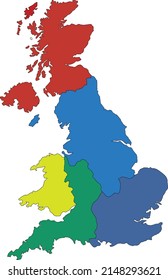 vector map of unted kingdom
