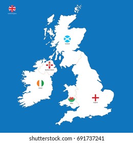 Vector Map of Untied Kingdom and lreland