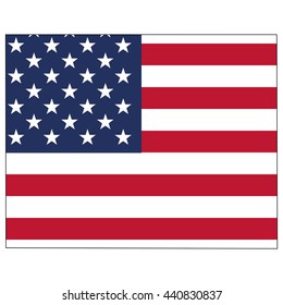 Vector map with US flag inside of Wyoming