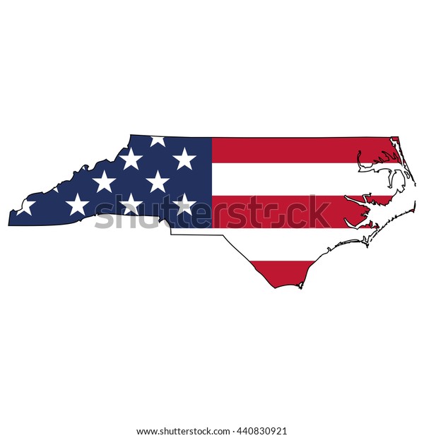 Vector Map Us Flag Inside North Stock Vector (Royalty Free) 440830921