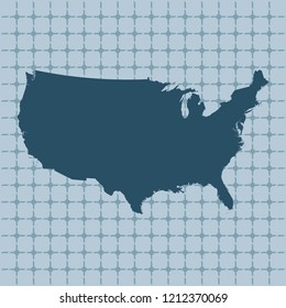 vector map of USA