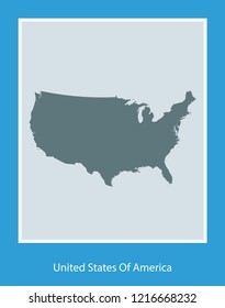 vector map of USA