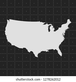 vector map of USA