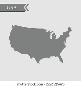 vector map of the USA