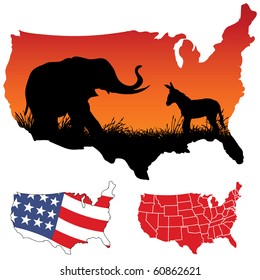 vector map of the usa