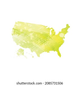 Vector map USA. Isolated vector Illustration. Black on White background. EPS 10 Illustration.