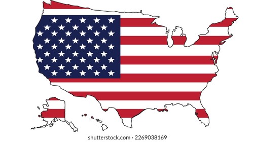 Vector Map of USA (United States of America). High Quality and Accurate.