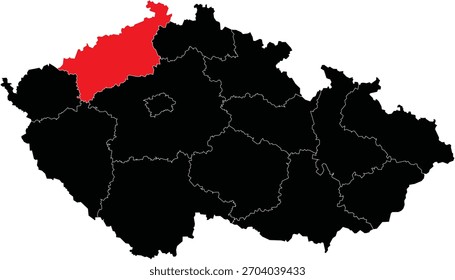 Mapa de Vector de Usti nad Labem en República Checa