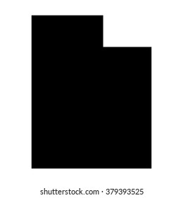 Mapa vectorial Utah. Ilustración vectorial aislada. Negro sobre fondo blanco. Ilustración EPS.