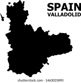 Vector Map of Valladolid Province with name. Map of Valladolid Province is isolated on a white background. Simple flat geographic map.