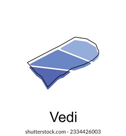 Vector Map of the Vedi. Borders of for your infographic. Vector illustration design template