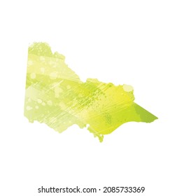 Vector map Victoria. Isolated vector Illustration. Black on White background. EPS 10 Illustration.