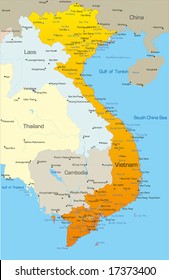 Vector map of Vietnam country