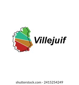 Vector Map of the Villejuif. Borders of for your infographic. Vector illustration design template