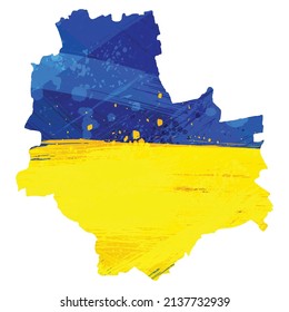 Vector map Warsaw. Isolated vector Illustration. Black on White background. EPS 10 Illustration.