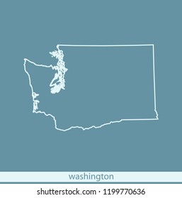 vector map of Washington