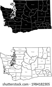 vector map of the Washington