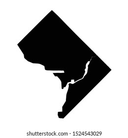 Vector map Washington. Isolated vector Illustration. Black on White background. EPS 10 Illustration.