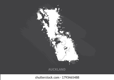 Vector Map of Watercolor Concepts in auckland, new zealand.