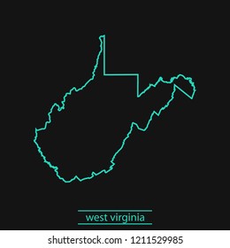 vector map of West Virginia