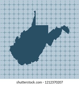 vector map of West Virginia