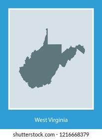 vector map of West Virginia