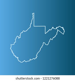 Vector Map West Virginia Stock Vector (Royalty Free) 1221276088 ...