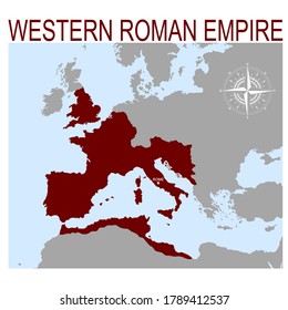 vector map of the Western Roman Empire