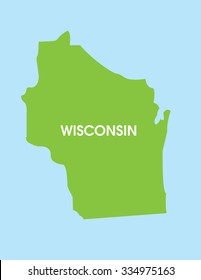 Vector Map of Wisconsin USA