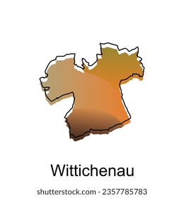 Vektorkarte des modernen Wittichenauer Umrisses, Logo Vector Design. Abstrakt, Design Konzept, Logo, Logotyp Element für Vorlage.