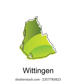 vector map of Wittingen modern outline, Logo Vector Design. Abstract, designs concept, logo, logotype element for template.