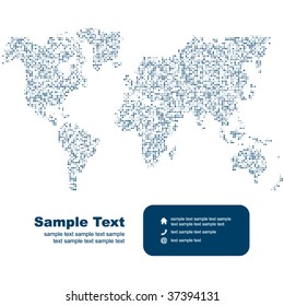 Vector map of the world. Business background.