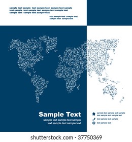 Vector map of the world. Business background.