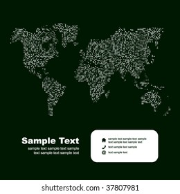 Vector map of the world. Business background.