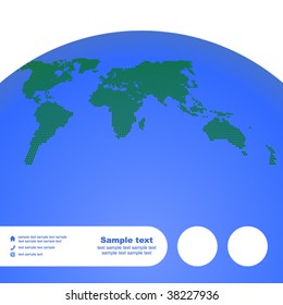 Vector map of the world. Business background.
