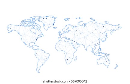 world map connect the dots