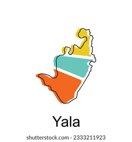 vector map of Yala modern outline, High detailed vector illustration vector Design Template, suitable for your company