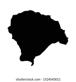 Vector map Yamoussoukro. Isolated vector Illustration. Black on White background. EPS 10 Illustration.