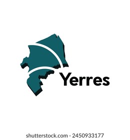 vector map of Yerres design, illustration design template on white background