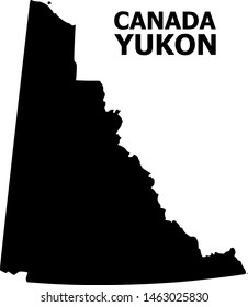 Vector Map of Yukon Province with name. Map of Yukon Province is isolated on a white background. Simple flat geographic map.