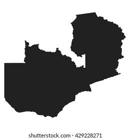 mapa vectorial de Zambia