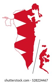 Vector map-bahrain country on white background
