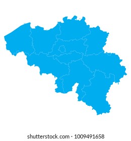 Vector map-Belgium country