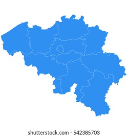 Vector map-Belgium country